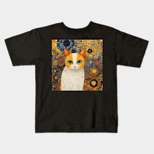 Gustav Klimt Cat Kids T-Shirt